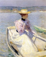 Childe Hassam  - Bilder Gemälde - White Dory, Gloucester