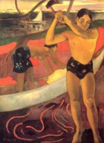 Paul Gauguin - Bilder Gemälde - Der Mann mit der Axt