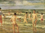 Max Liebermann - Bilder Gemälde - Badende Knaben