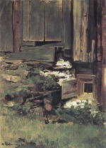 Max Liebermann - Bilder Gemälde - Baufälliges Haus