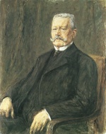 Max Liebermann - Peintures - Portrait de Paul von Hindenburg