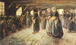 Max Liebermann  - paintings - Flachsscheuer