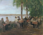 Max Liebermann  - paintings - Gartenlokal am Wasser