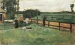 Max Liebermann  - paintings - Gehöft an der Dorfstrasse