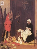 Max Liebermann  - Peintures - Couturière