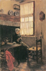 Max Liebermann  - Bilder Gemälde - Stille Arbeit