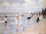 Max Liebermann  - Bilder Gemälde - Strand in Scheveningen