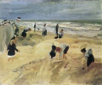 Max Liebermann  - Bilder Gemälde - Strandszene in Norwijk