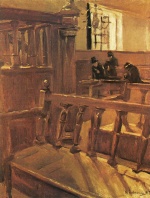 Max Liebermann  - Peintures - Synagogue à Amsterdam