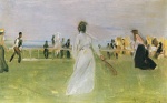 Max Liebermann  - Peintures - Joueurs de tennis à la mer