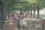 Max Liebermann  - Bilder Gemälde - Terasse im Restaurant Jacob in Nienstedten an der Elbe