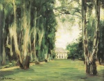 Max Liebermann  - Peintures - Jardin de Wannsee avec villa
