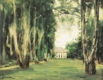 Max Liebermann  - Bilder Gemälde - Wannseegarten mit Villa