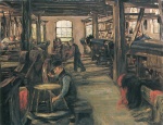 Max Liebermann  - Peintures - Tissage à Laren