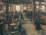 Max Liebermann  - Bilder Gemälde - Weberei in Laren