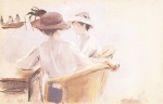 Max Liebermann  - Peintures - Deux femmes au bord de l´eau