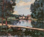 Jean Baptiste Armand Guillaumin - paintings - Das alte Stätdchen Samois