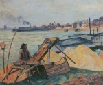 Jean Baptiste Armand Guillaumin - paintings - Der Sandsieber