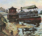 Jean Baptiste Armand Guillaumin  - paintings - Fährboot in der Umgebung von Paris