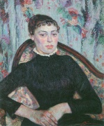 Jean Baptiste Armand Guillaumin  - Peintures - Portrait d'une jeune femme
