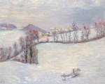 Jean Baptiste Armand Guillaumin  - Peintures - Saint Sauves sous la neige