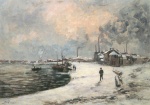 Jean Baptiste Armand Guillaumin  - Peintures - Neige à Ivry