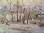 Paul Gauguin  - Bilder Gemälde - Garten im Schnee