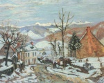 Jean Baptiste Armand Guillaumin  - Peintures - Hiver à Saint Sauves d'Auvergne