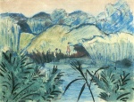 Otto Mueller - Bilder Gemälde - Teichlandschaft
