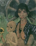 Otto Mueller  - Bilder Gemälde - Zigeunermadonna