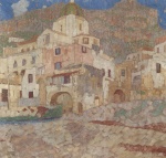 Walter Ophey  - Peintures - Positano sous le soleil