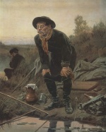 Wassilij Grigorjewitsch Perow - Bilder Gemälde - Der Angler