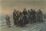 Wassilij Grigorjewitsch Perow  - Bilder Gemälde - Heimkehr der Bauern vom Begräbnis