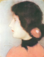 József Rippl Rónai - paintings - Eine Verwandte von Cleo de Merode