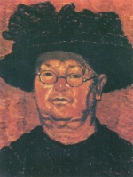 Jozsef Rippl Ronai  - paintings - Tante mit Brille