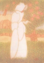 Jozsef Rippl Ronai  - paintings - Wandelnde Frau mit Buch