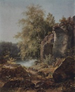 Iwan Iwanowitsch Schischkin - Bilder Gemälde - Blick auf die Walaam Insel