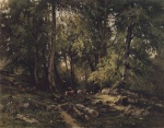 Iwan Iwanowitsch Schischkin - Bilder Gemälde - Hammelherde im Wald