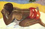 Paul Gauguin  - Bilder Gemälde - Otahi allein