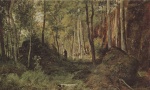 Iwan Iwanowitsch Schischkin  - Bilder Gemälde - Landschaft mit Jäger