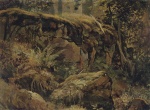 Iwan Iwanowitsch Schischkin  - Bilder Gemälde - Steinschüttung in einem Wald