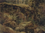 Iwan Iwanowitsch Schischkin  - paintings - Steinschüttung in einem Wald