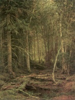 Iwan Iwanowitsch Schischkin  - Bilder Gemälde - Waldesdickicht