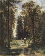 Ivan Ivanovitch Chichkine  - Peintures - Rivière en forêt