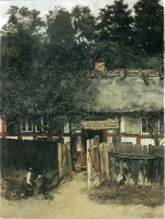 Carl Schuch - Bilder Gemälde - Bauernhaus in Ferch am Schwielowsee
