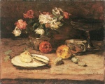 Carl Schuch - Bilder Gemälde - Blumen und Äpfel