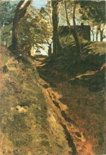 Carl Schuch  - paintings - Hohlweg bei Ferch