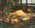 Carl Schuch  - paintings - Sägegrube