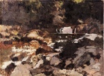 Carl Schuch  - Peintures - Torrent, Saut du Doubs