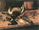 Carl Schuch  - paintings - Wildenten und kleine Vögel